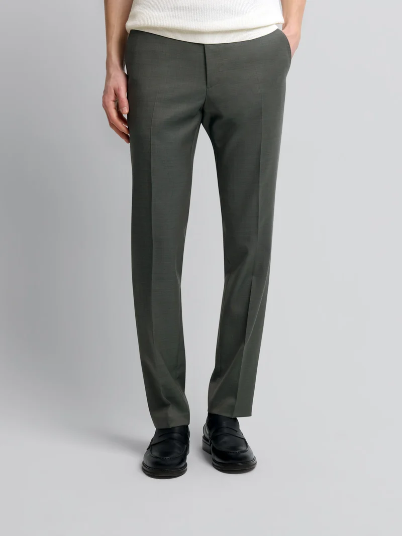 Pantalon de costume slim en laine