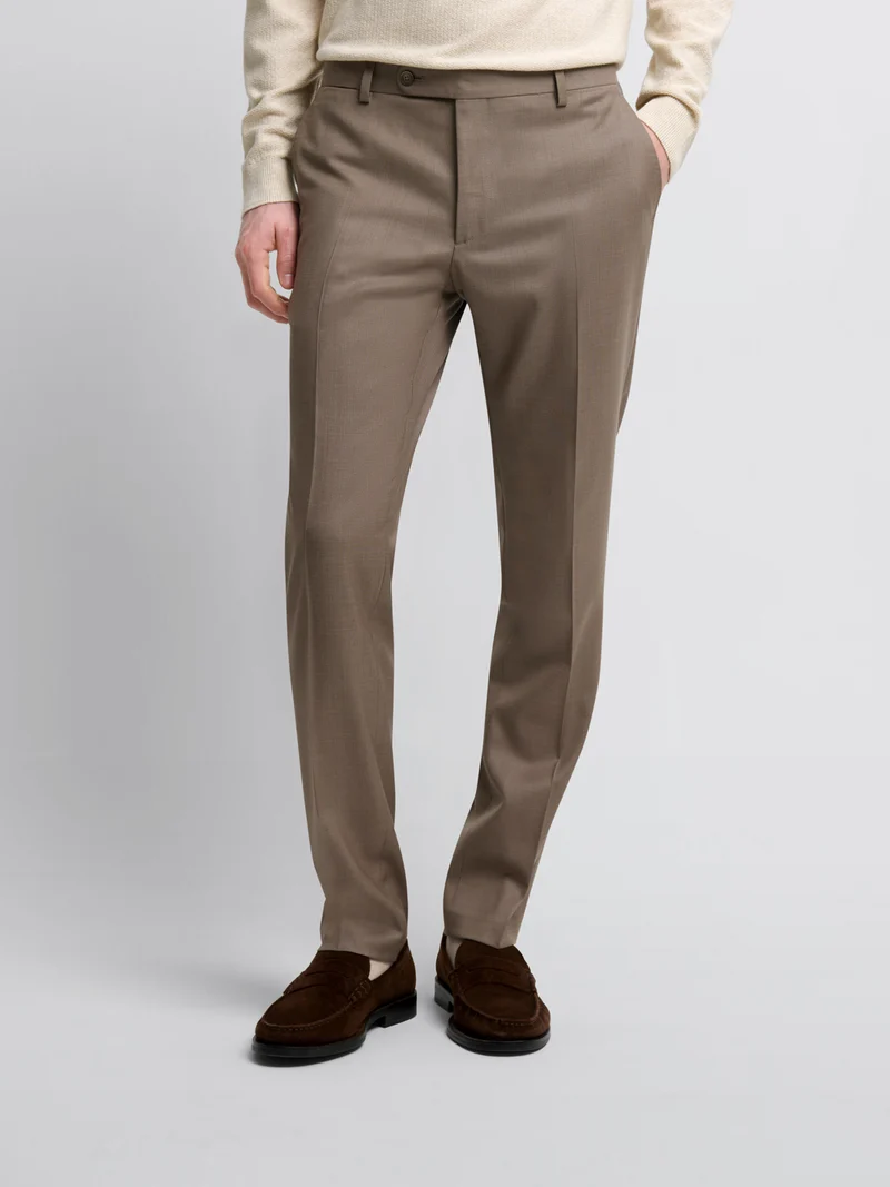Pantalon de costume slim en laine