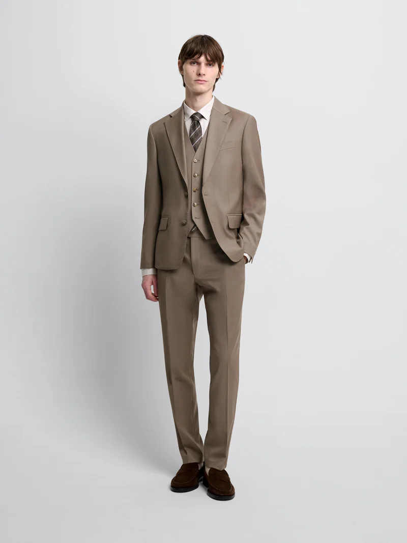 Pantalon de costume slim en laine