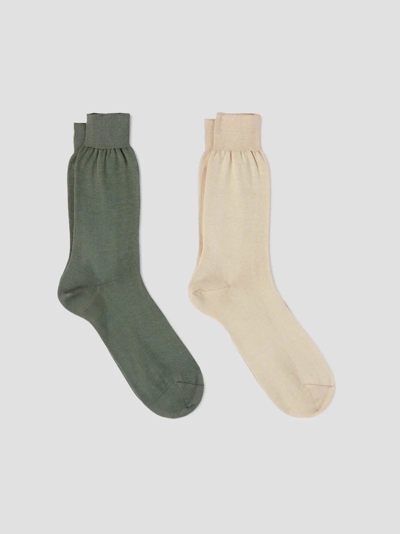 Lot de 2 paires de chaussettes en coton