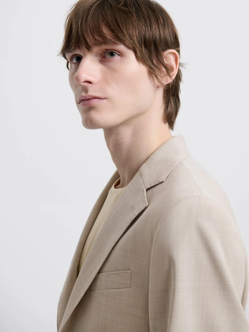Veste de costume slim en laine mérinos