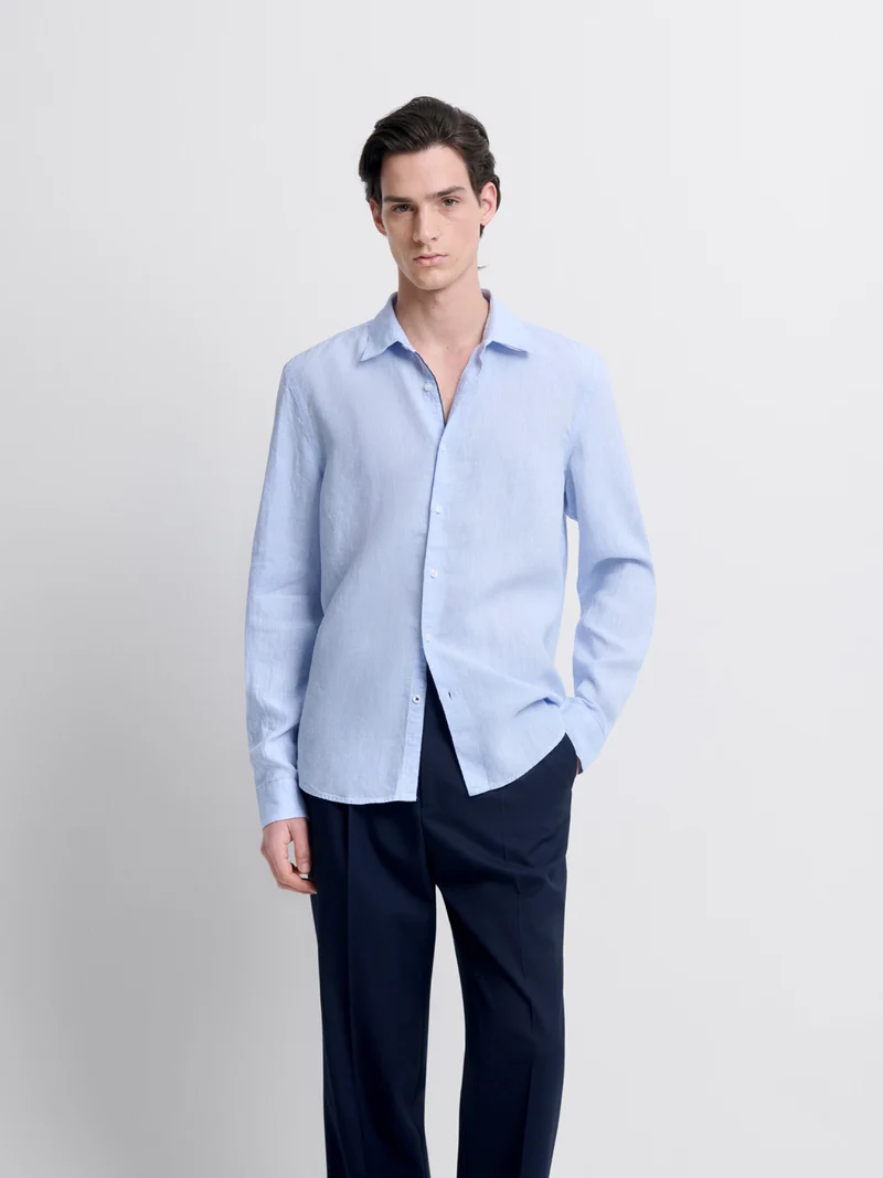 Chemise slim en lin