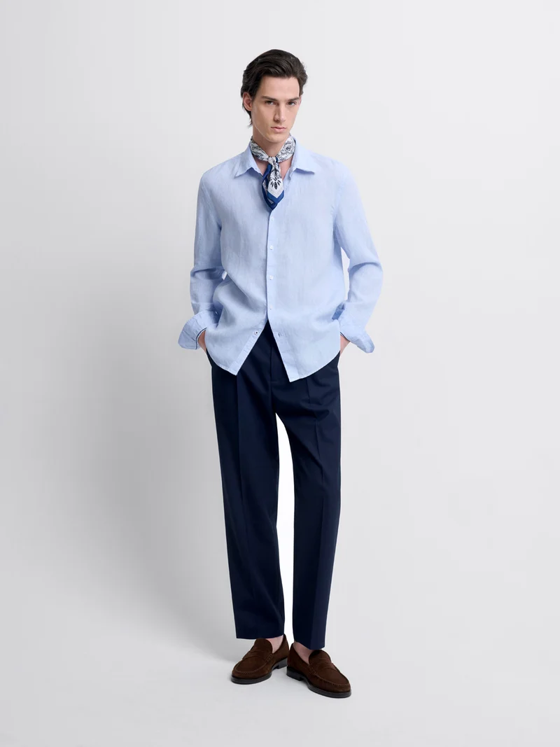 Chemise slim en lin