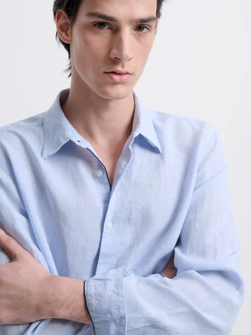 Chemise slim en lin