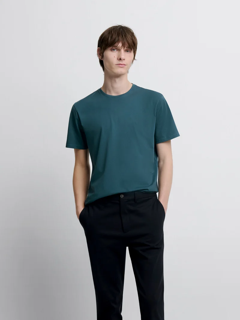 T-shirt col rond en coton Supima®