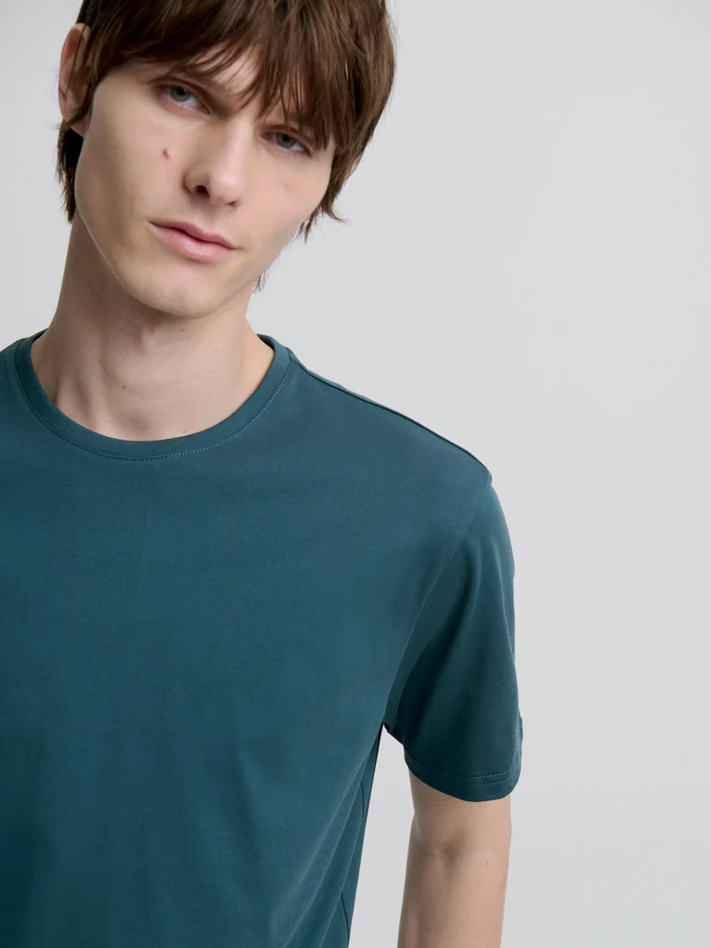 T-shirt col rond en coton Supima®