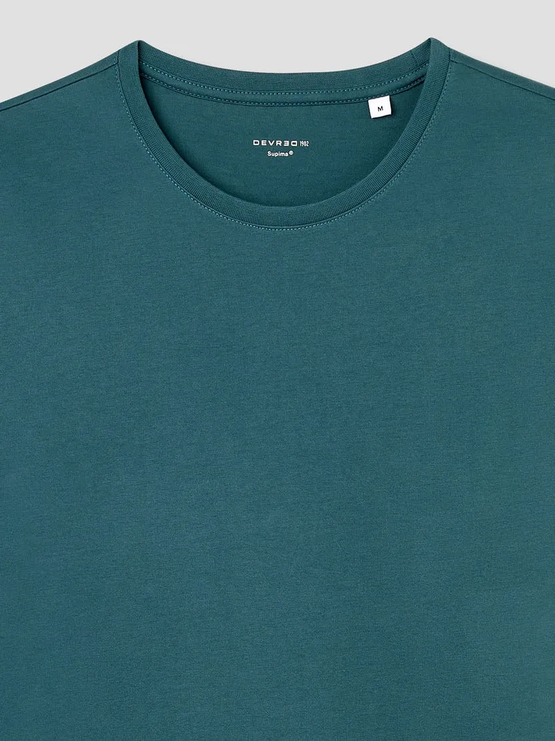 T-shirt col rond en coton Supima®
