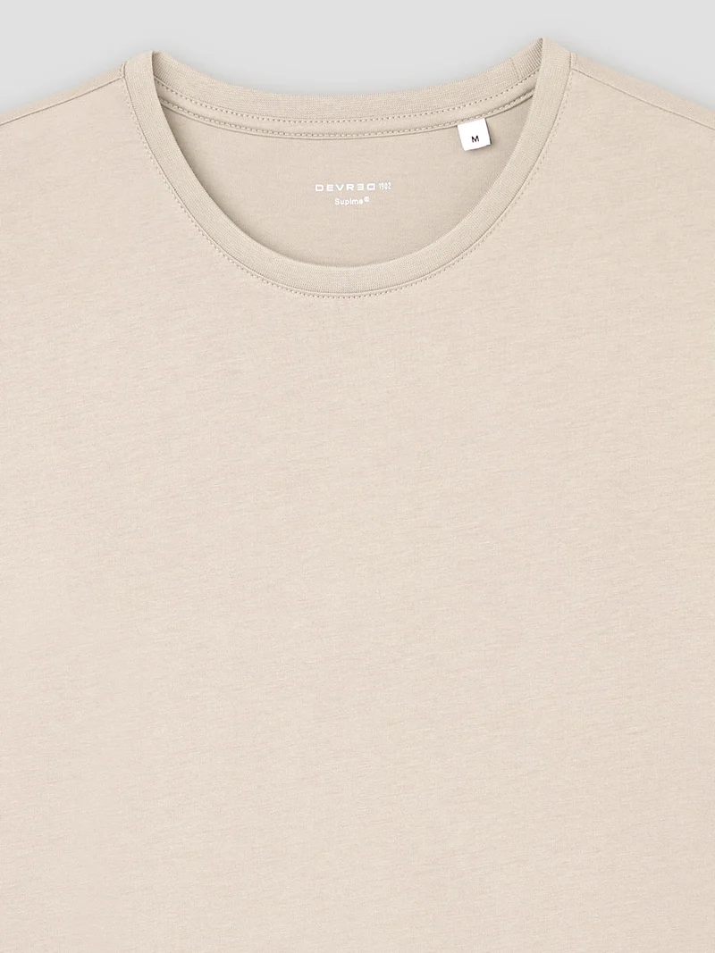 T-shirt col rond en coton Supima®