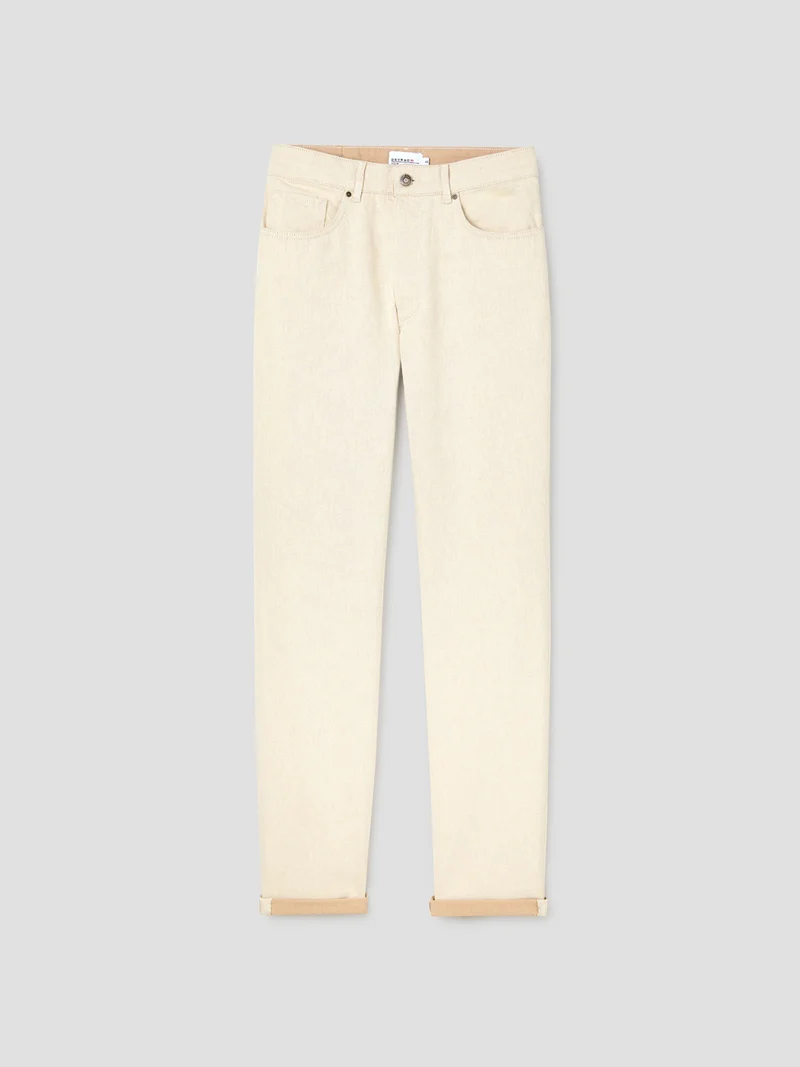 Jean couleur regular en coton