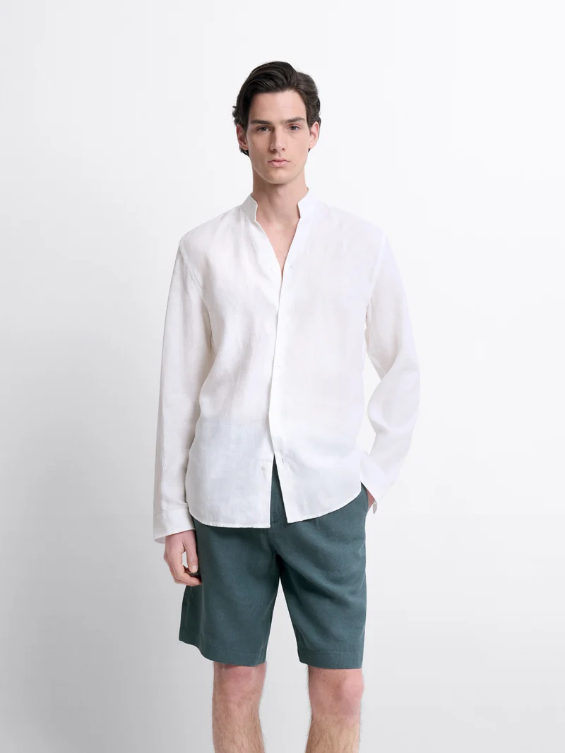 Chemise slim en lin