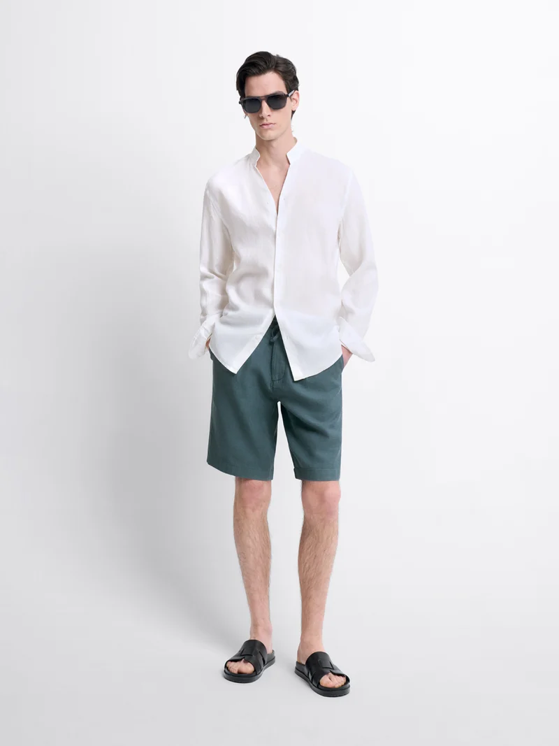 Chemise slim en lin