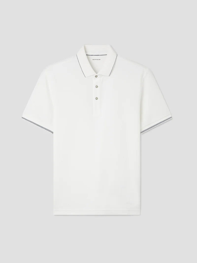 Polo col boutonné gauffré
