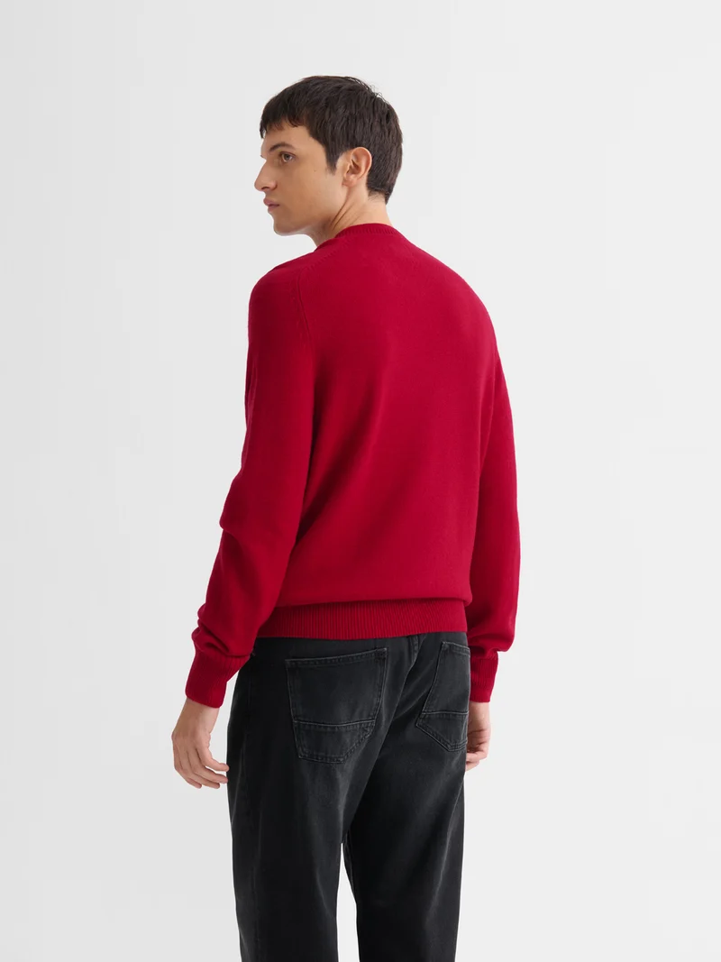 Pull col V en laine mélangée