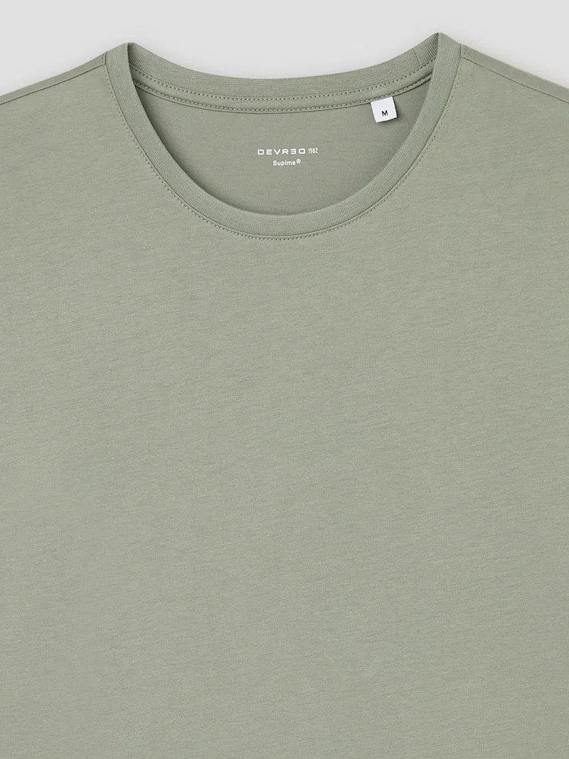 T-shirt col rond en coton Supima®