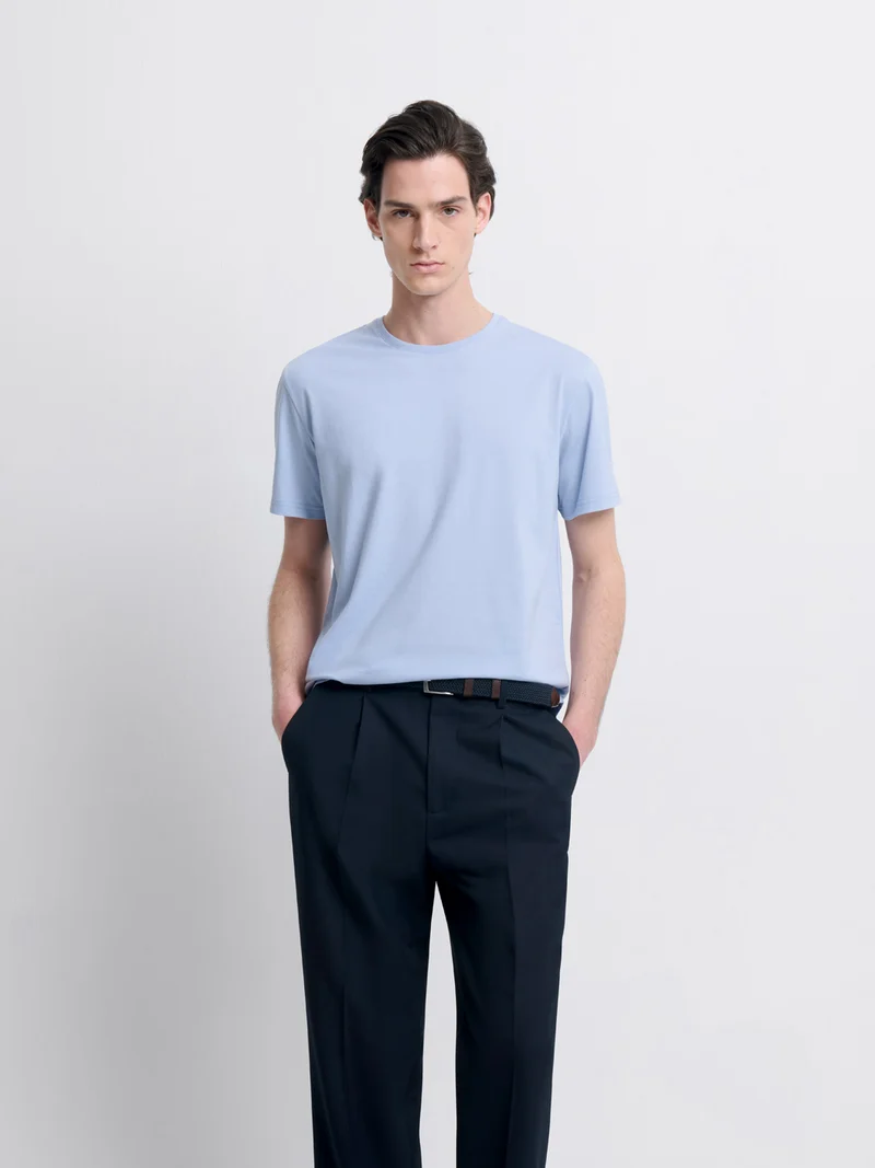 T-shirt col rond mélange coton Supima®