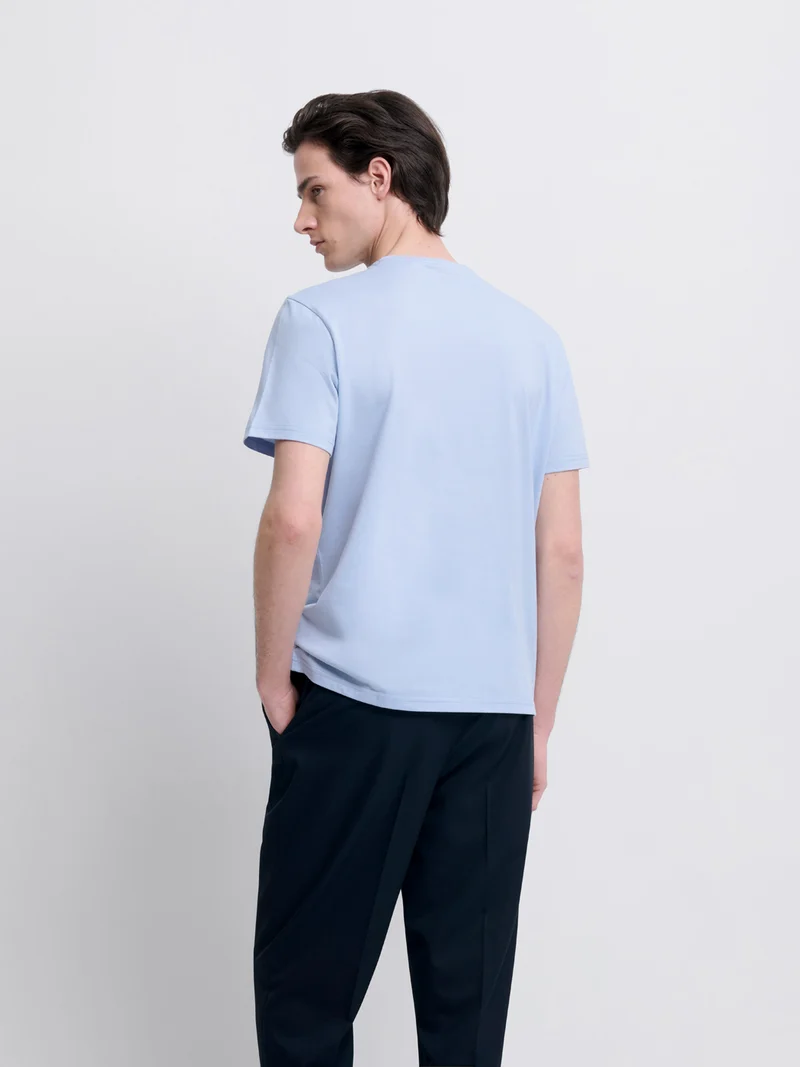 T-shirt col rond mélange coton Supima®