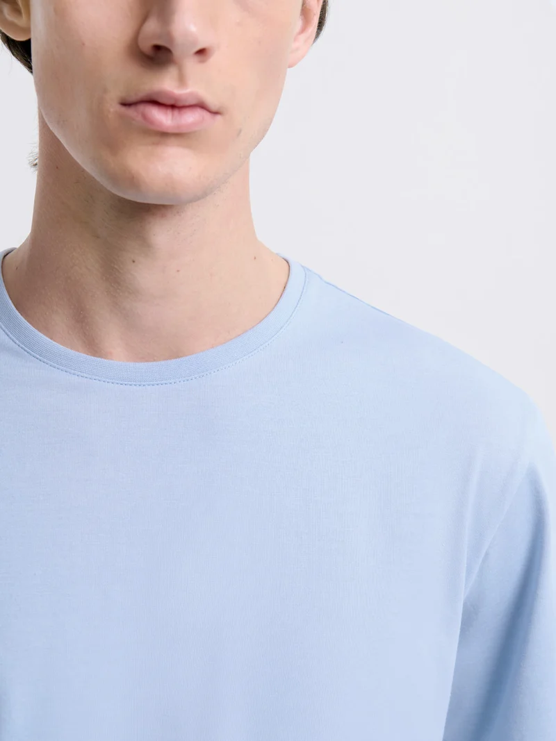 T-shirt col rond mélange coton Supima®