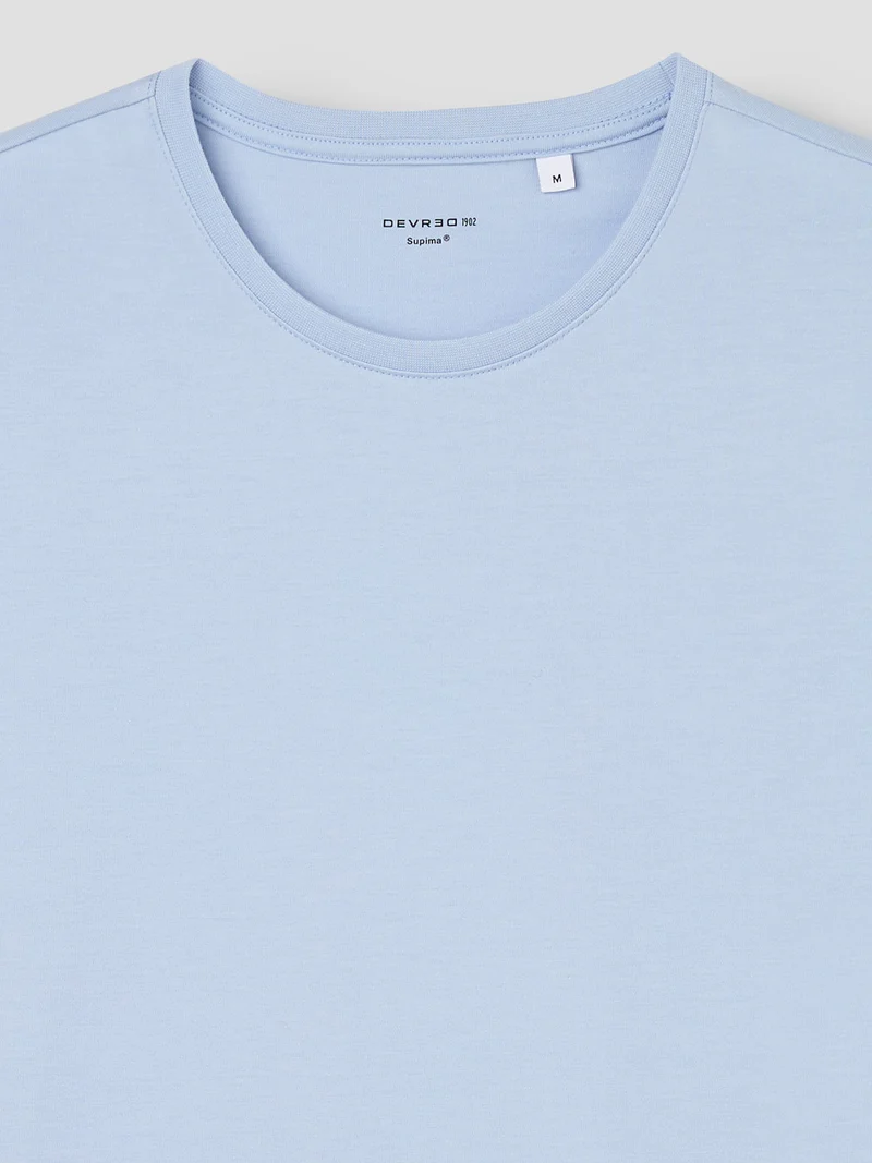 T-shirt col rond mélange coton Supima®