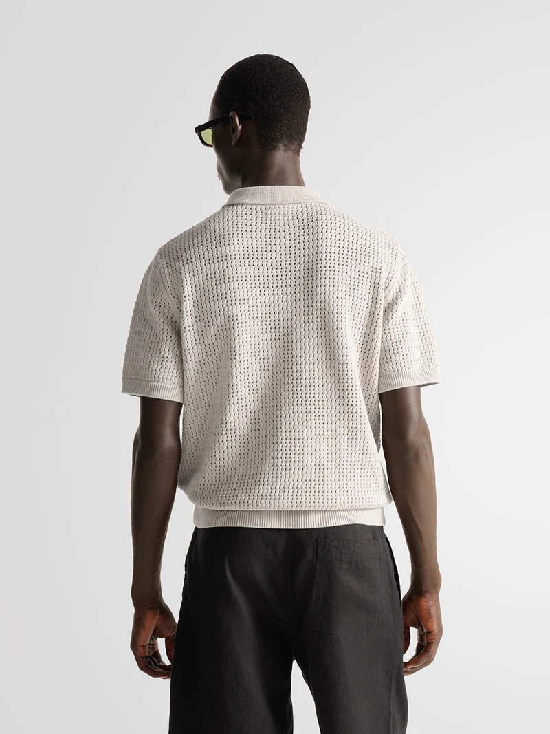 Polo en maille ajourée - L'atelier