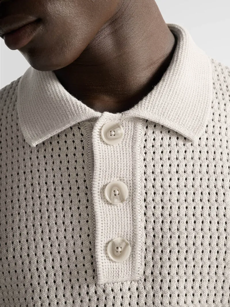 Polo en maille ajourée - L'atelier