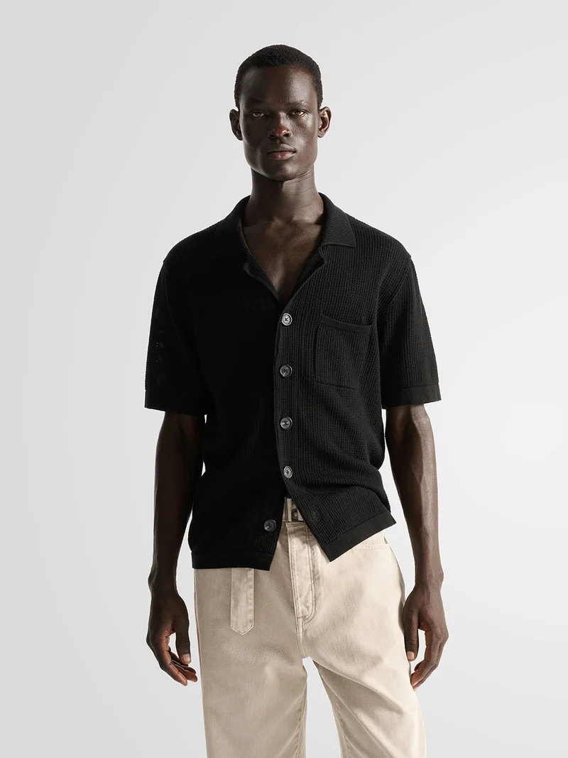 Chemise en maille ajourée - L'atelier