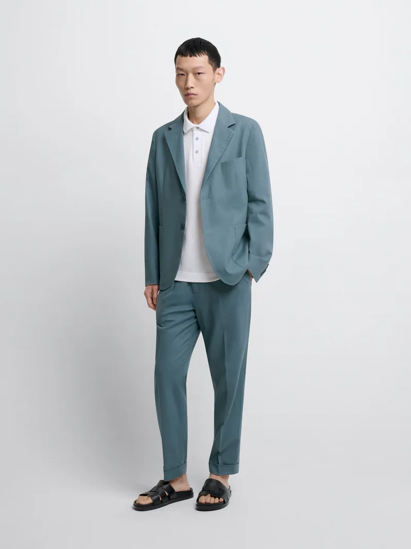 Polo col boutonné en coton
