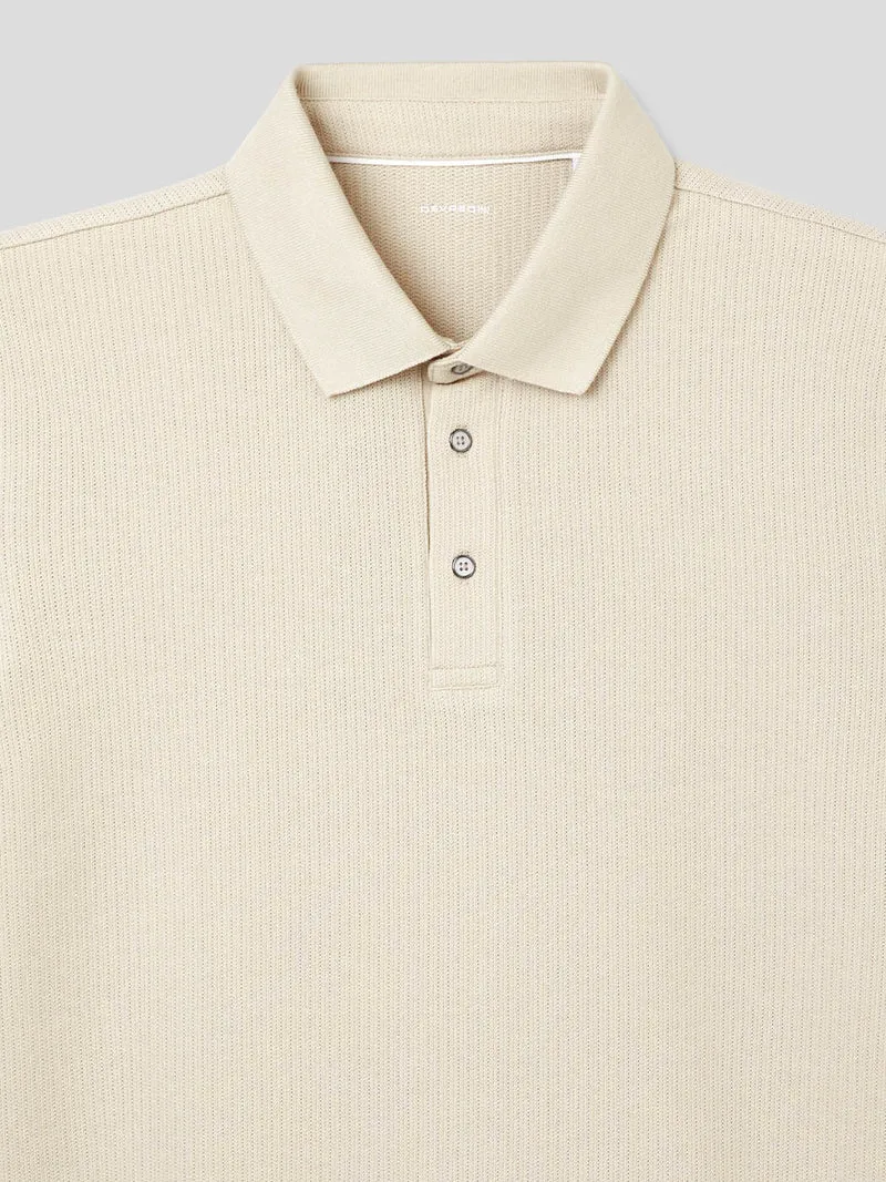 Polo col boutonné en coton