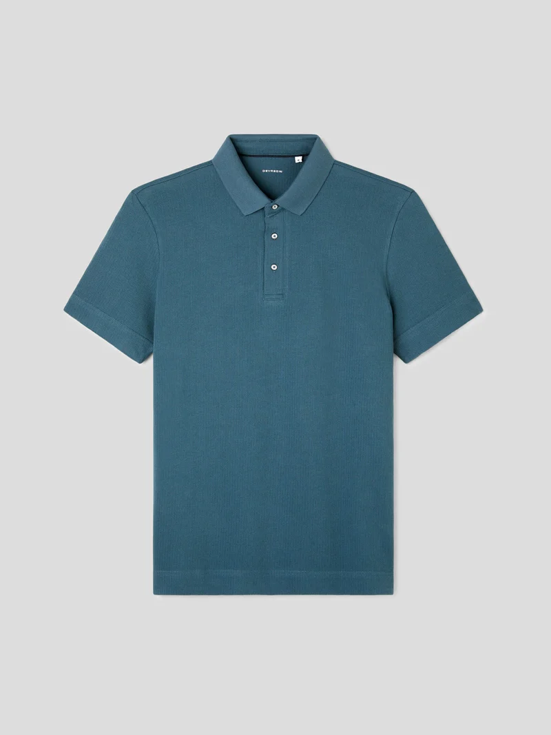 Polo col boutonné en coton