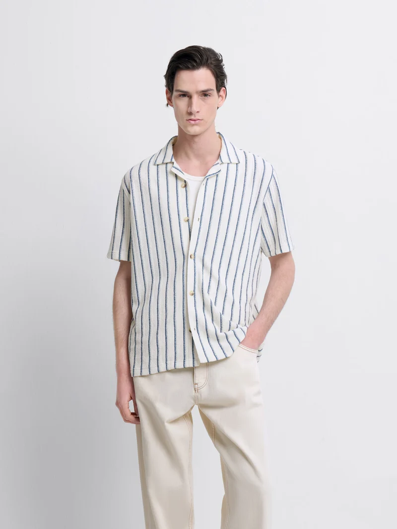 Chemise manches courtes rayé