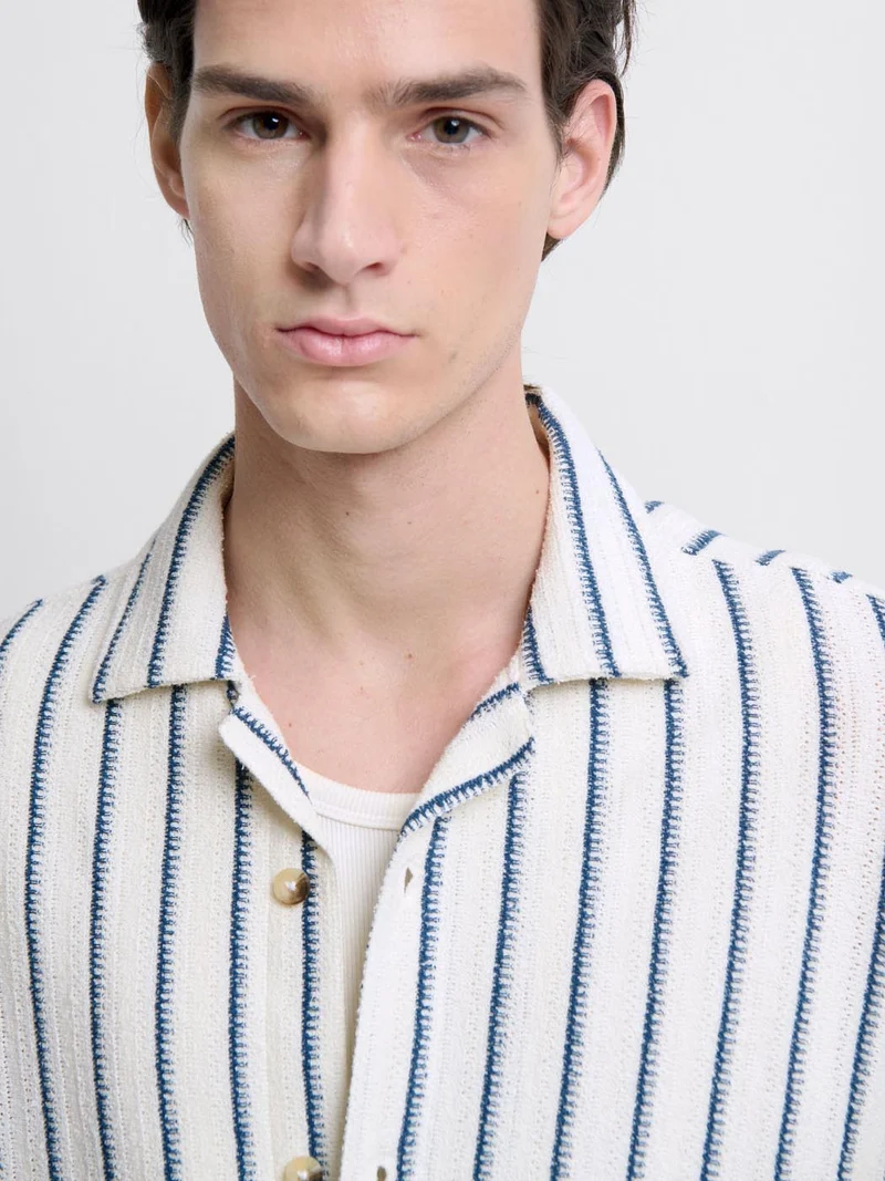 Chemise manches courtes rayé