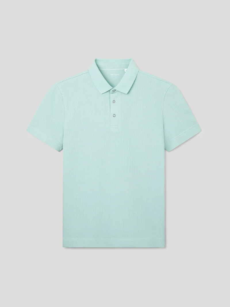 Polo col boutonné en coton
