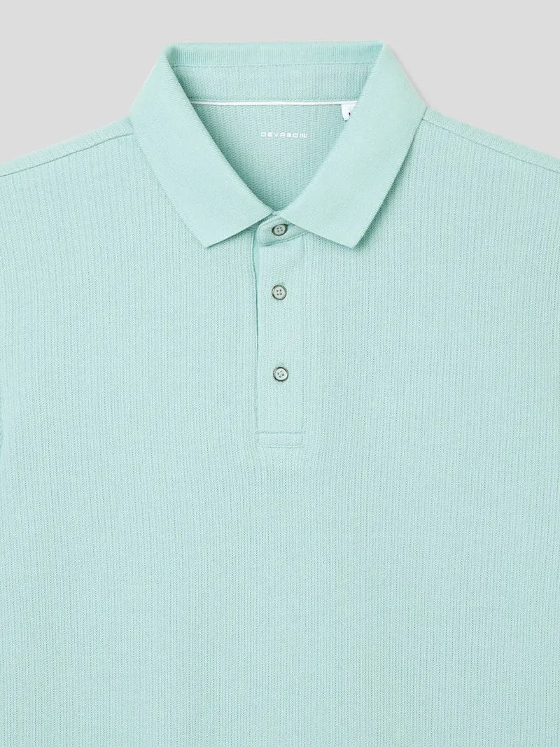 Polo col boutonné en coton
