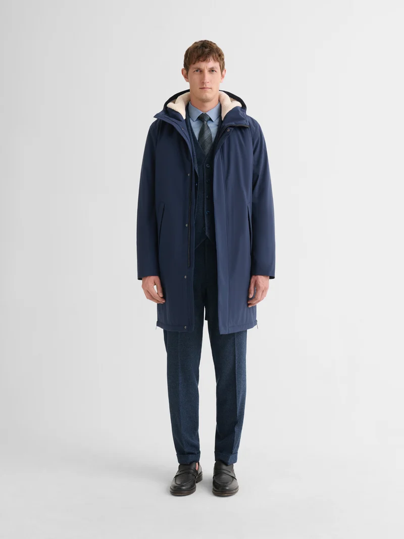 Parka déperlante à capuche sherpa