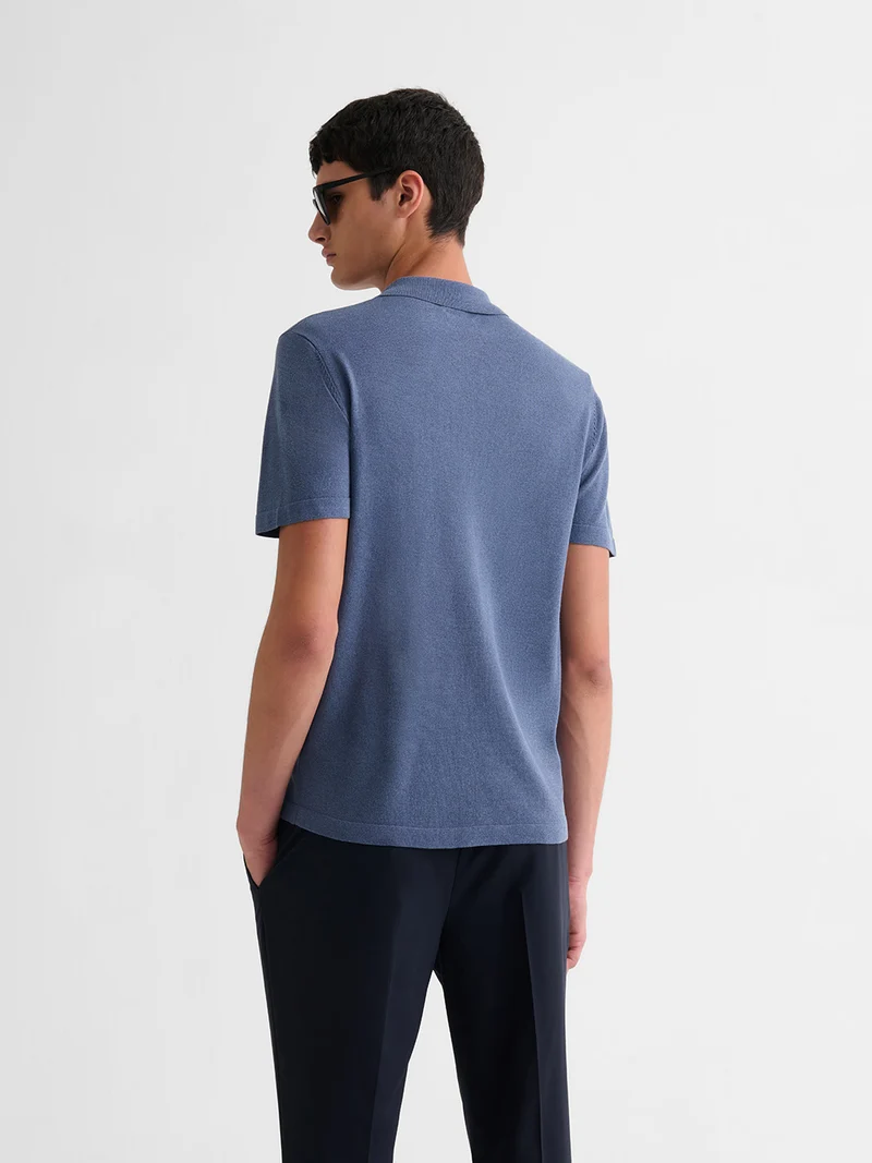 Polo zippé en jersey