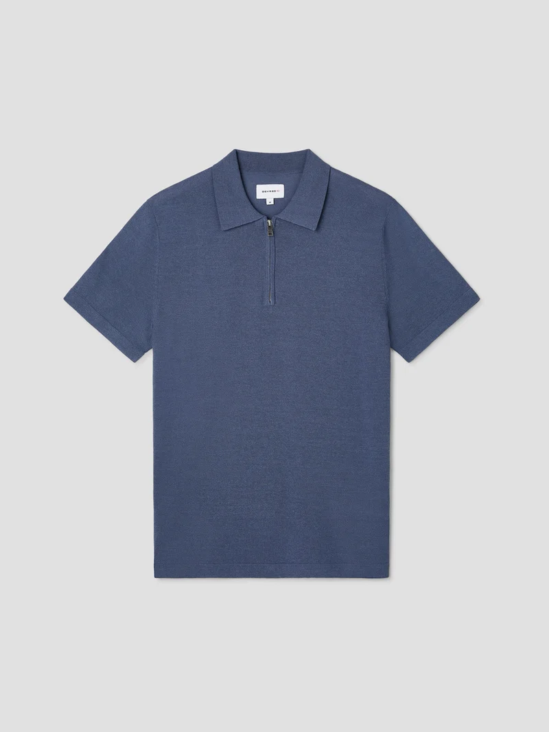 Polo zippé en jersey