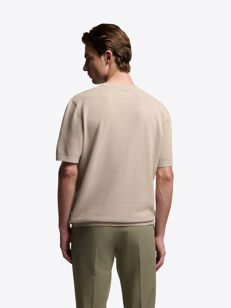T-shirt maille col rond en coton bio