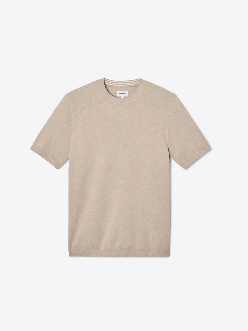 T-shirt maille col rond en coton bio