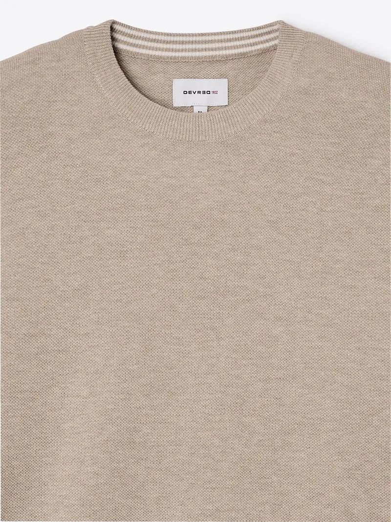 T-shirt maille col rond en coton bio