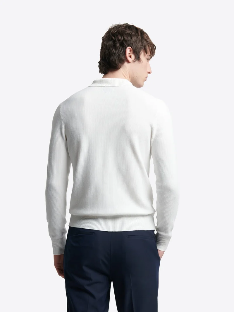 Pull polo col boutonné viscose certifiée