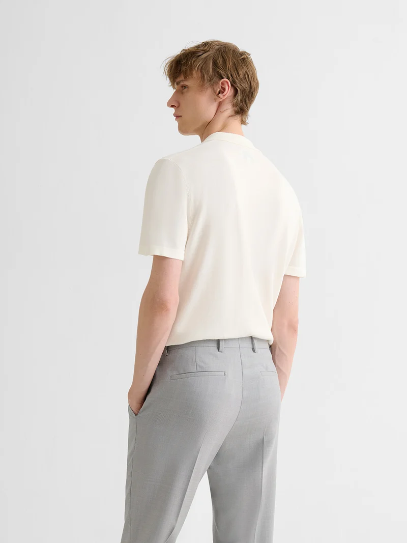 Polo zippé en jersey