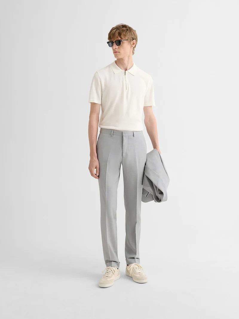 Polo zippé en jersey
