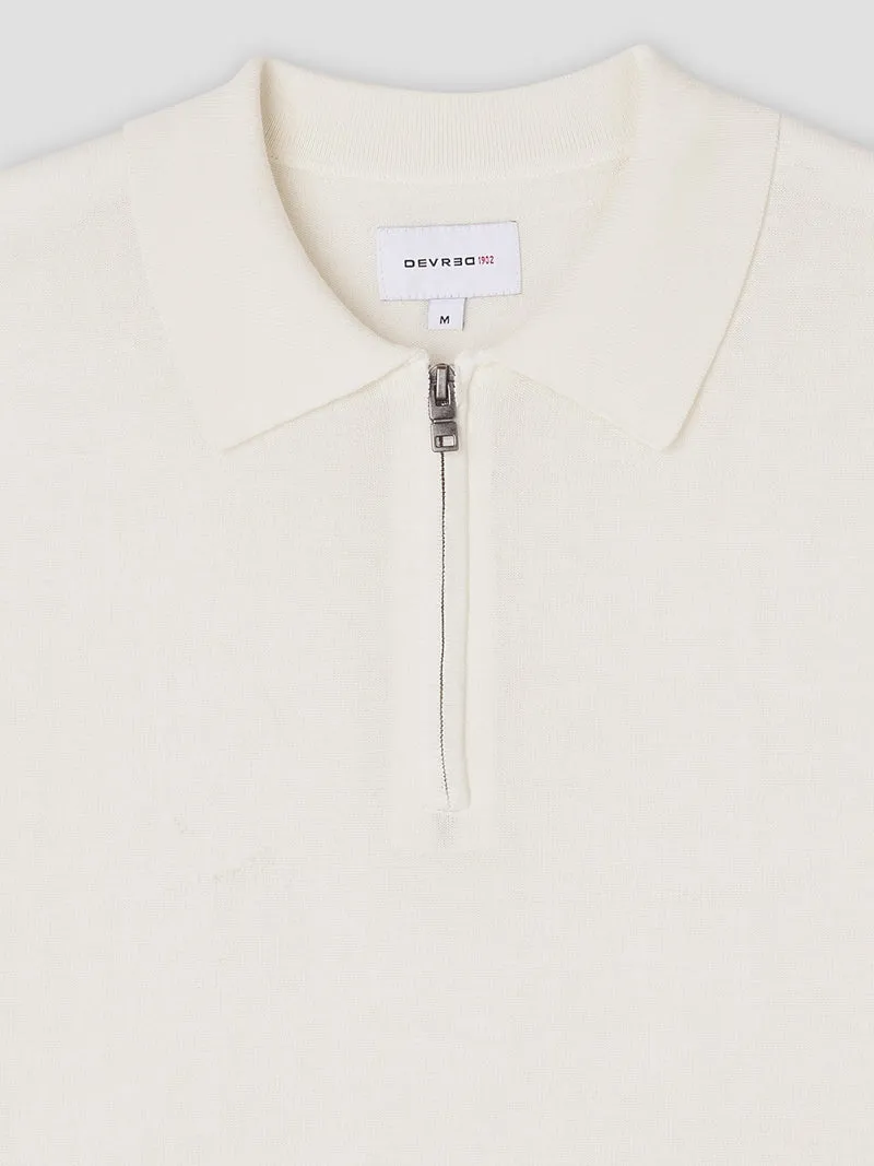 Polo zippé en jersey