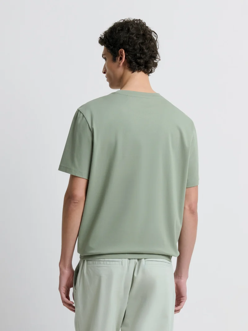 T-shirt col rond fleuri
