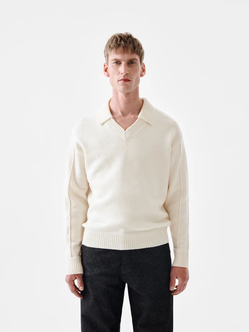 Pull double col polo ouvert - L'atelier