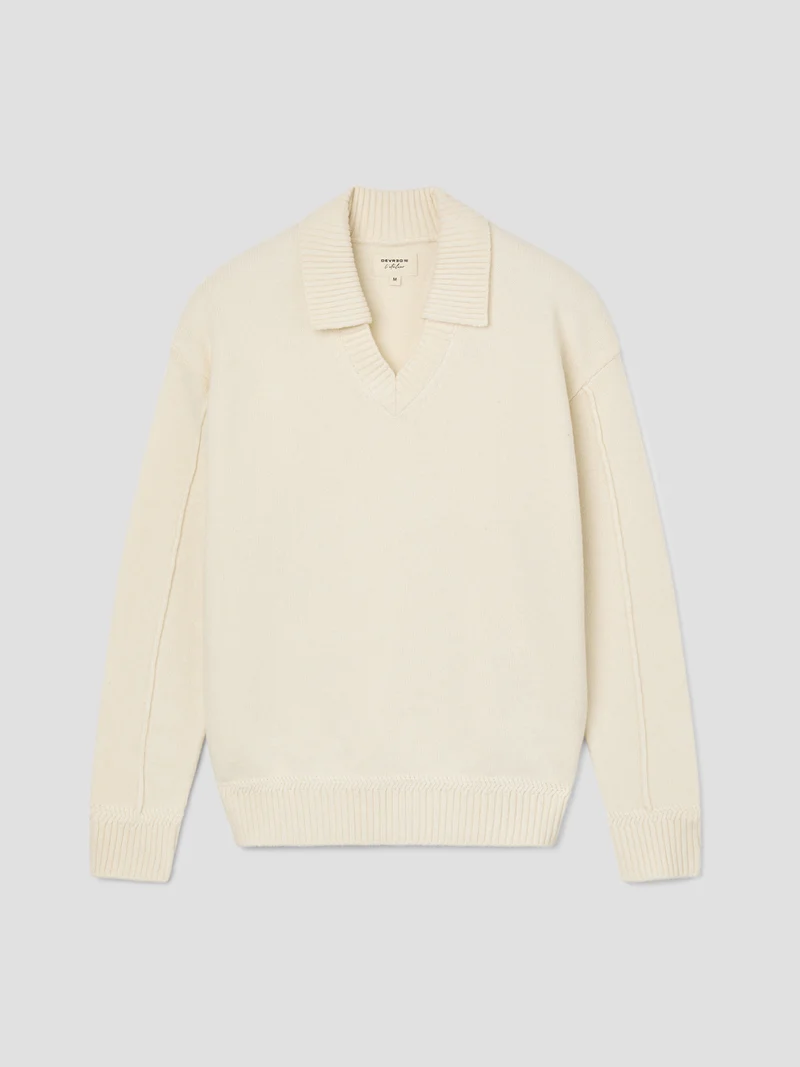Pull double col polo ouvert - L'atelier