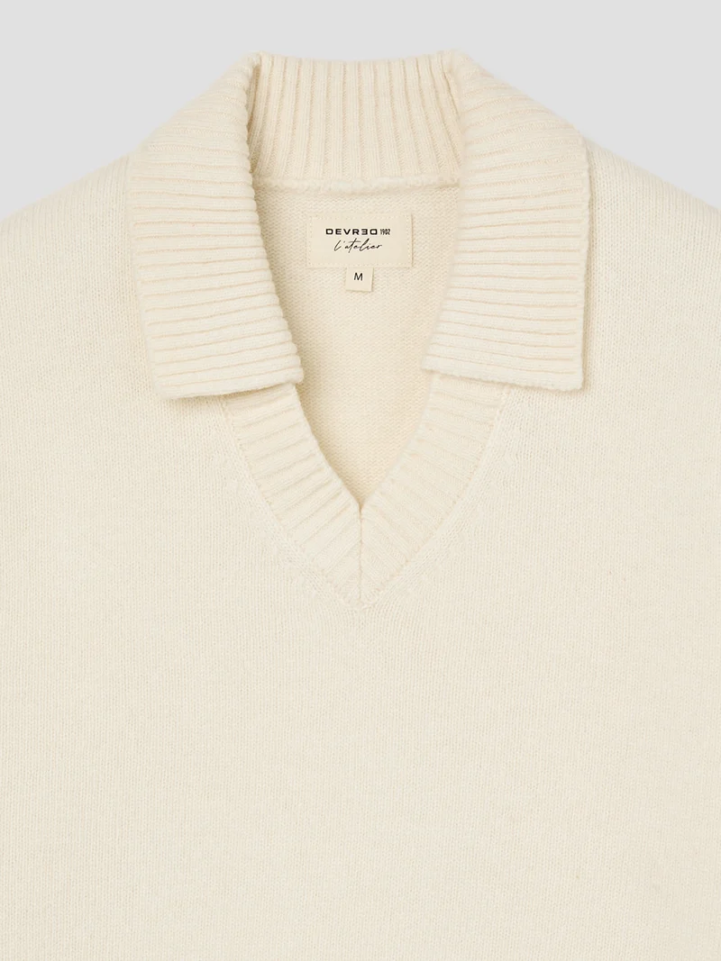Pull double col polo ouvert - L'atelier