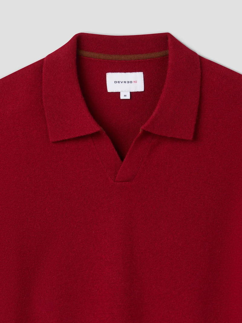 Pull col ouvert en laine et cachemire