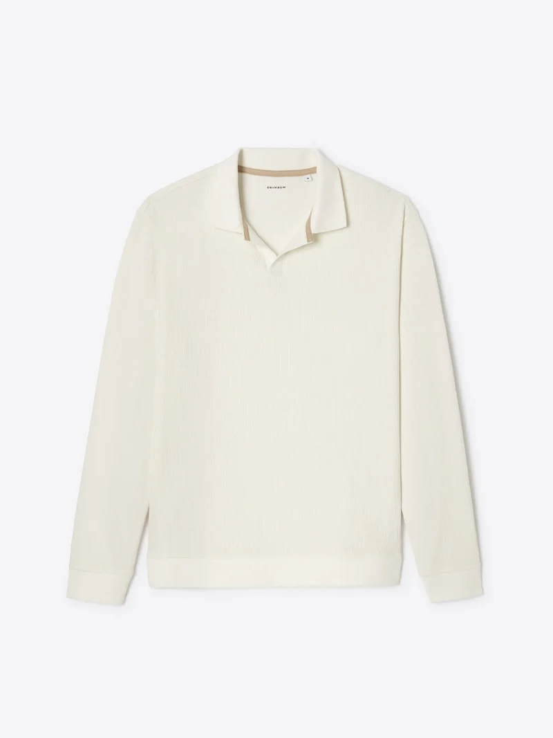 Polo manches longues en coton