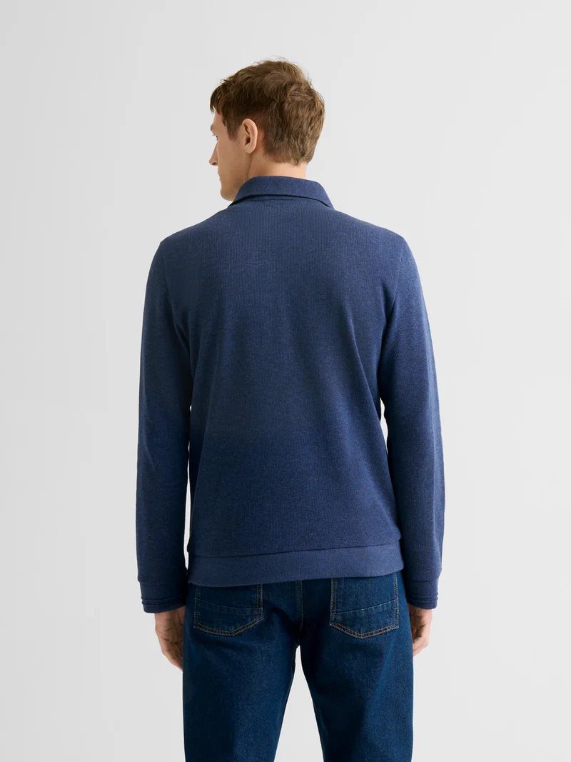 Polo col ouvert chiné