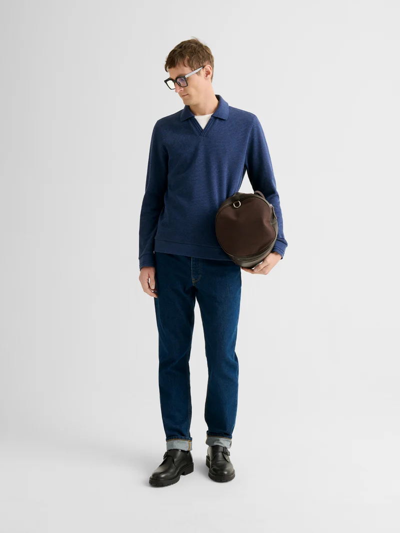 Polo col ouvert chiné